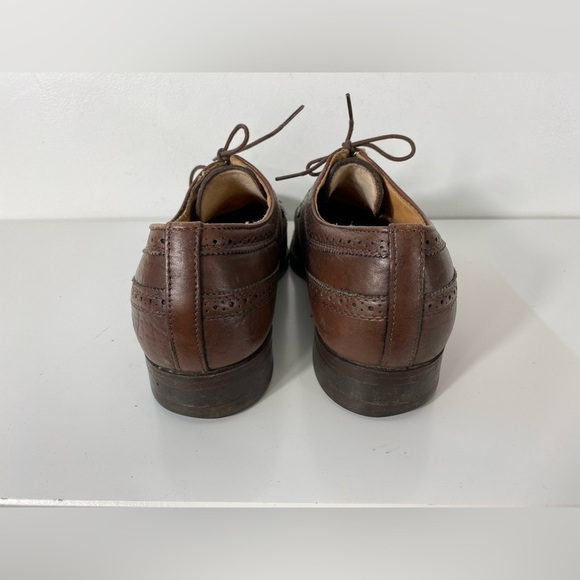 Boulet Mens Size 9.5 LWT Bluchers Derby Dress Shoes Brown Exotic Leather - Picture 4 of 10